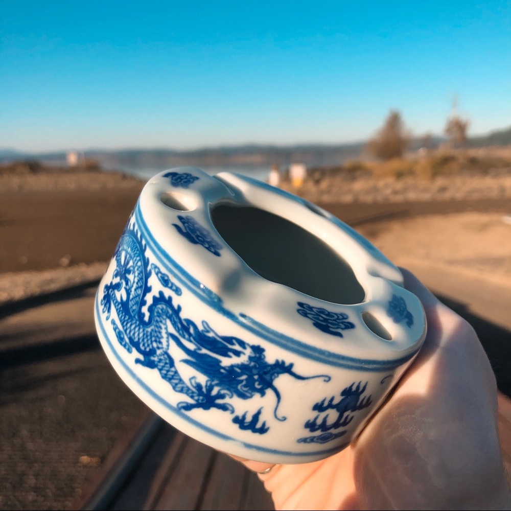 🐲🌏Antique Ceramic Japanese Dragon Ash Tray🌏🐲